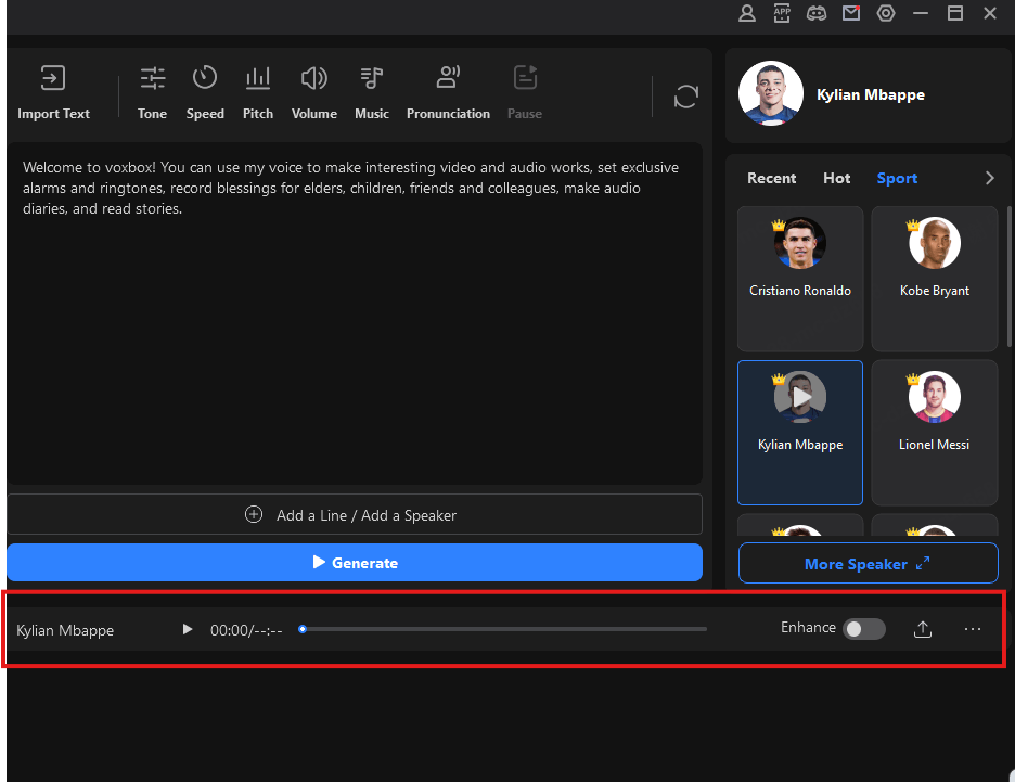 Exportovat převedené audio z textu na řeč