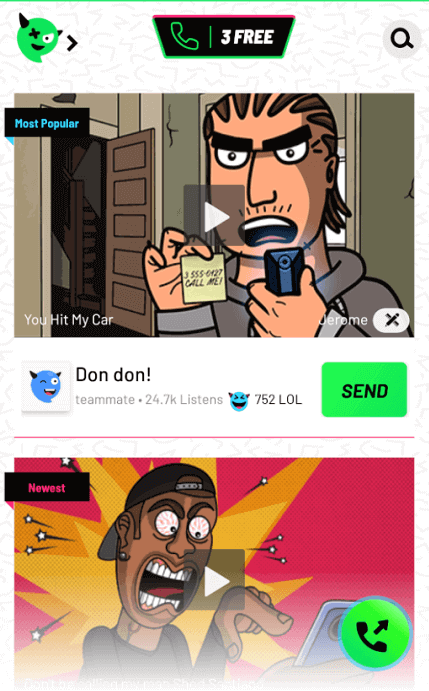 žerty v Prank Dial