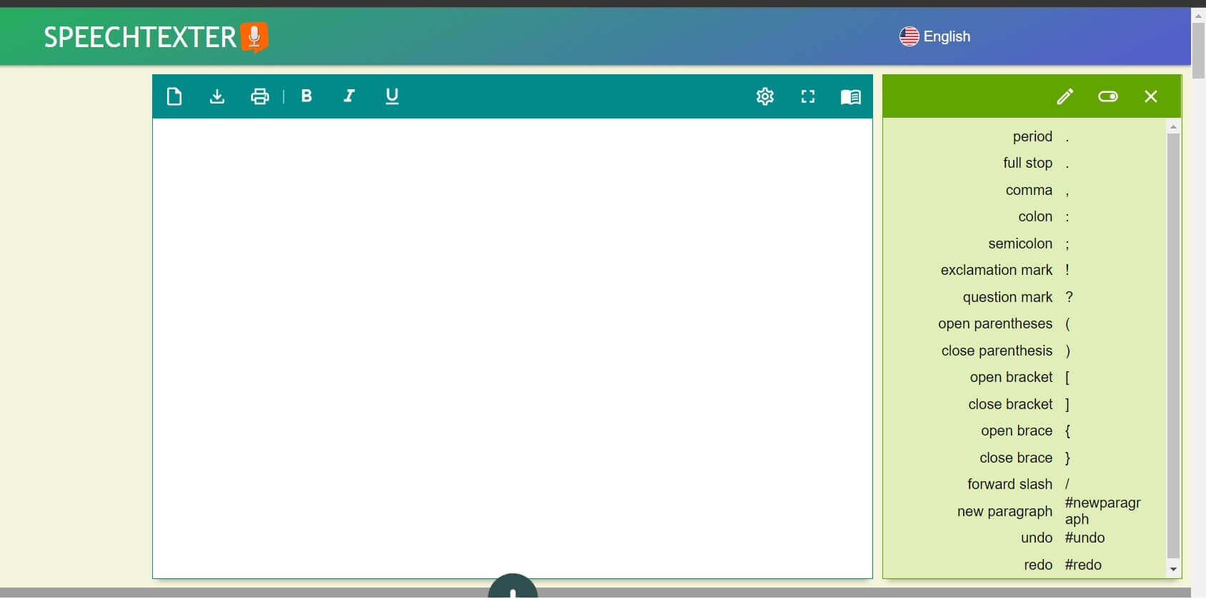 speechtexter, převod řeči na text online
