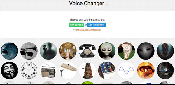 Voice Changer.io online hlasový měnič