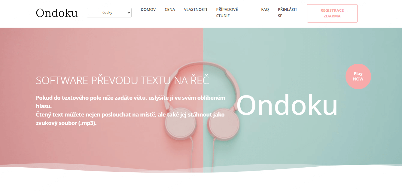 Ondoku, převod textu na řeč česky online