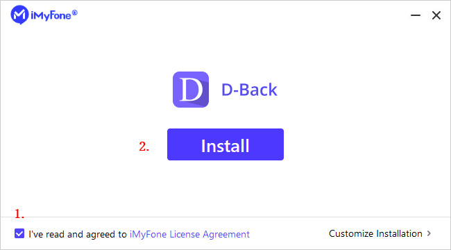 d back instalace