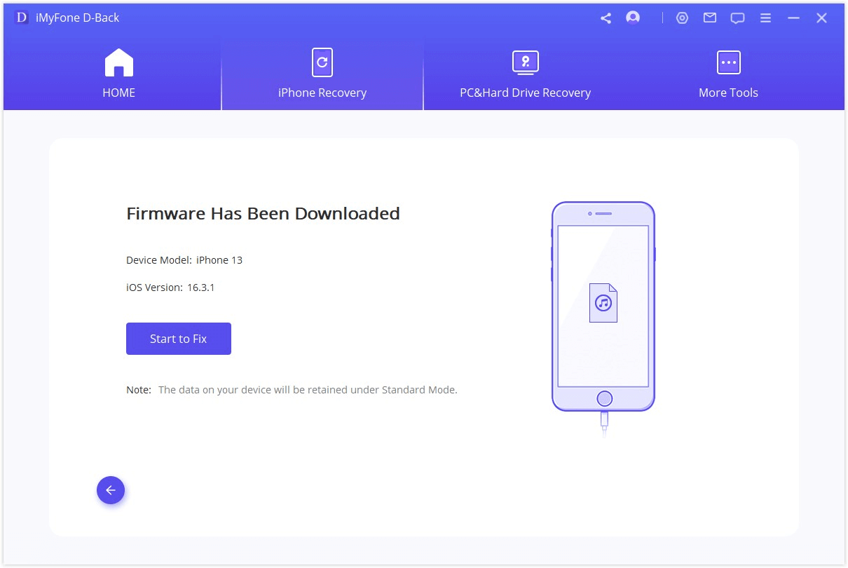 stažený standardní firmware