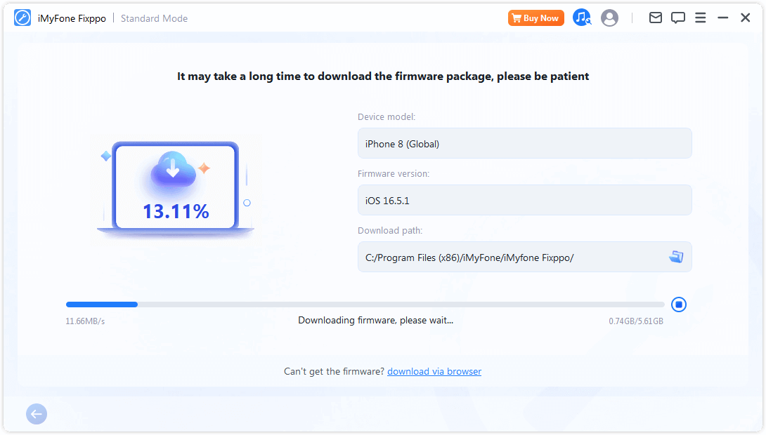 fixppo rozbalit firmware ve standardním režimu