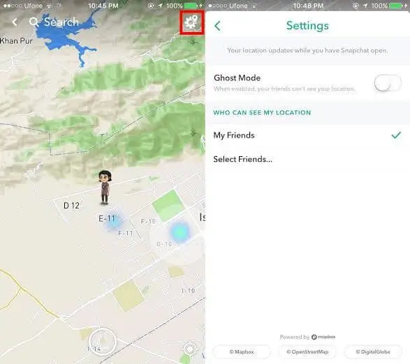 Snapchat karte finden