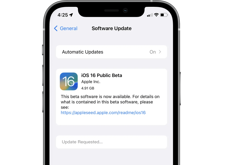 iOS 16 hängt an der gewünschten Aktualisierung fest