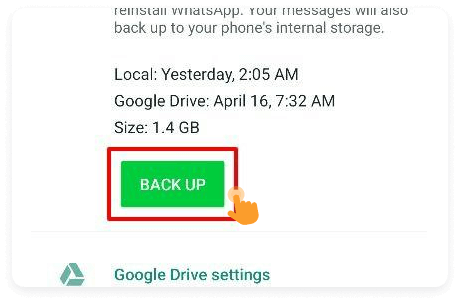Android WhatsApp mit Google Drive sichern-3