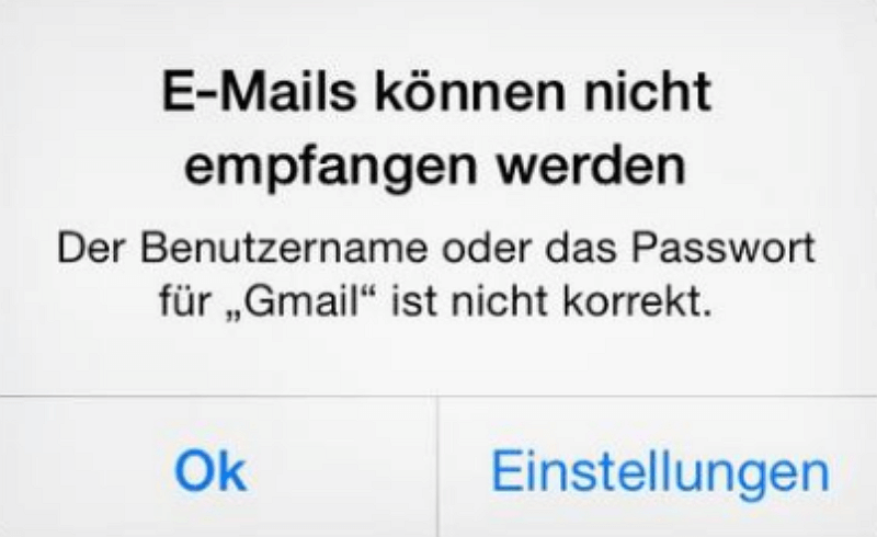 iphone gmail anmeldung nicht möglich
