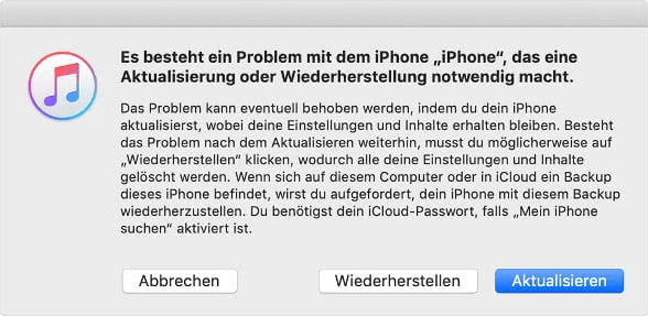 es besthet ein Problem mit dem iPhone