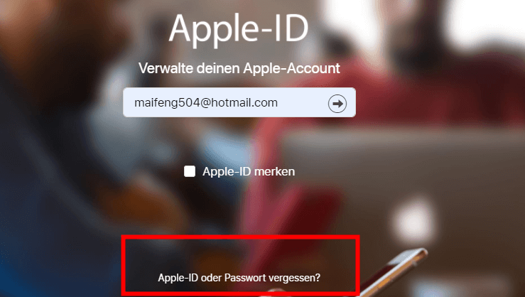 Apple ID oder Passwort vergessen