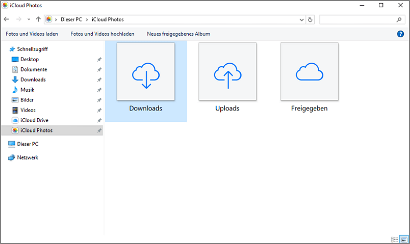iCloud Fotos anschauen Windows Download iCloud-Fotos anzeigen