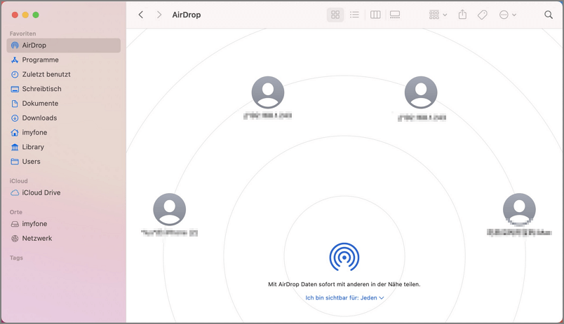 Mac iPhone Kontakte synchronisieren AirDrop