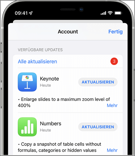 iPhone App Store Passwort deaktivieren Aktualisieren von Anwendungen aus App-Stores