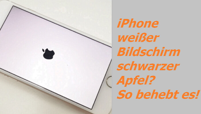 iPhone weißer Bildschirm schwarzer Apfel