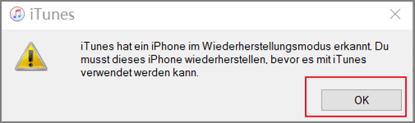iPhone weiÃŸer Bildschirm Apple logo mit iTunes wiederherstellen
