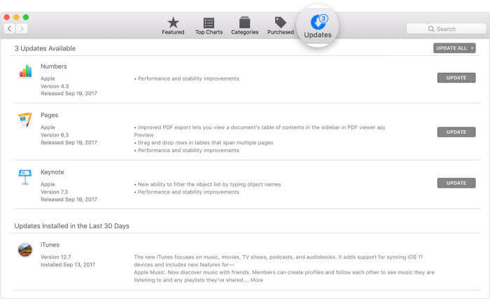 update iTunes auf Mac