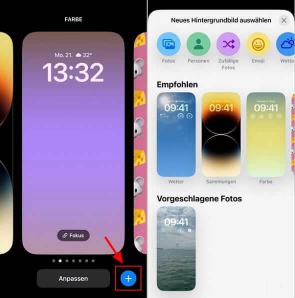 iPhone-Hintergrund vom Sperrbildschirm ändern