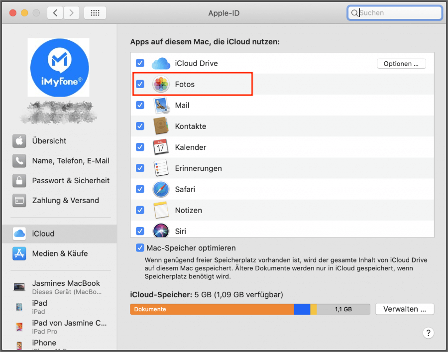 Aktivieren Sie iCloud-Fotos in Mac