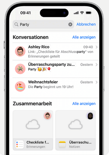 iMessage in Nachrichten-App suchen
