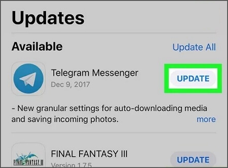Telegram-App aktualisiert