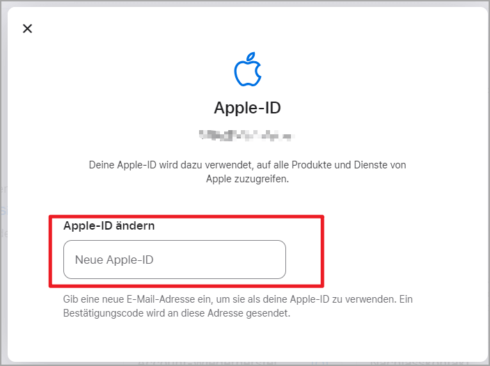 Apple ID auf appleid.apple.com wählen