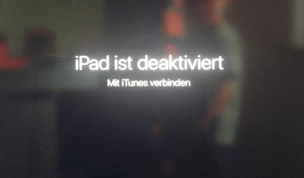 iPad deaktiviert mit iTunes verbinden