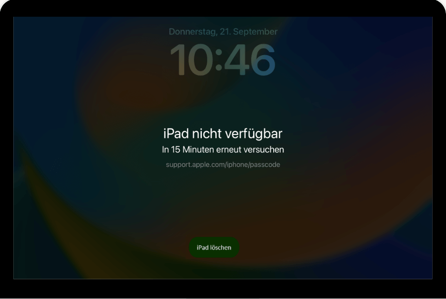 iOS 16 iPad nicht verfügbar entsperren
