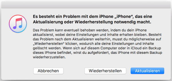 Mit iTunes das Problem lösen, dass sich die Apple-ID abmelden geht nicht