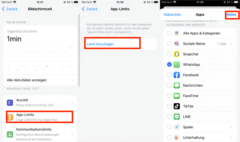 apps blockieren iphone