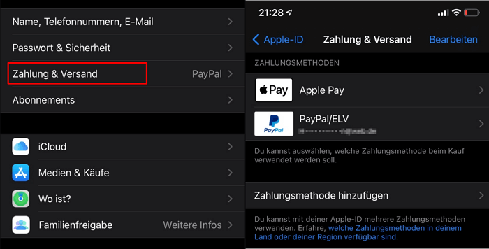 iPhone Zahlungsdaten Ã¼berprÃ¼fen, um Meldung ipad code bestÃ¤tigen zu beheben