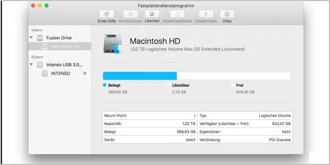Macintosh HD löschen