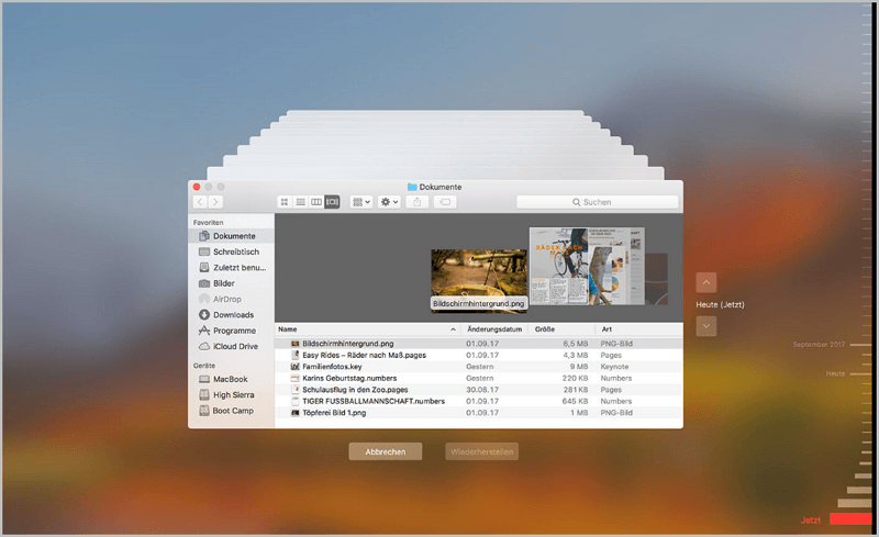 Gelöschte Mac-Dateien aus Time Machine-Backup wiederherstellen