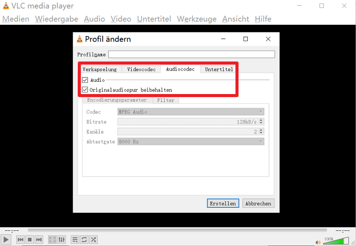 VLC Media Player　video datei reparieren kostenlos