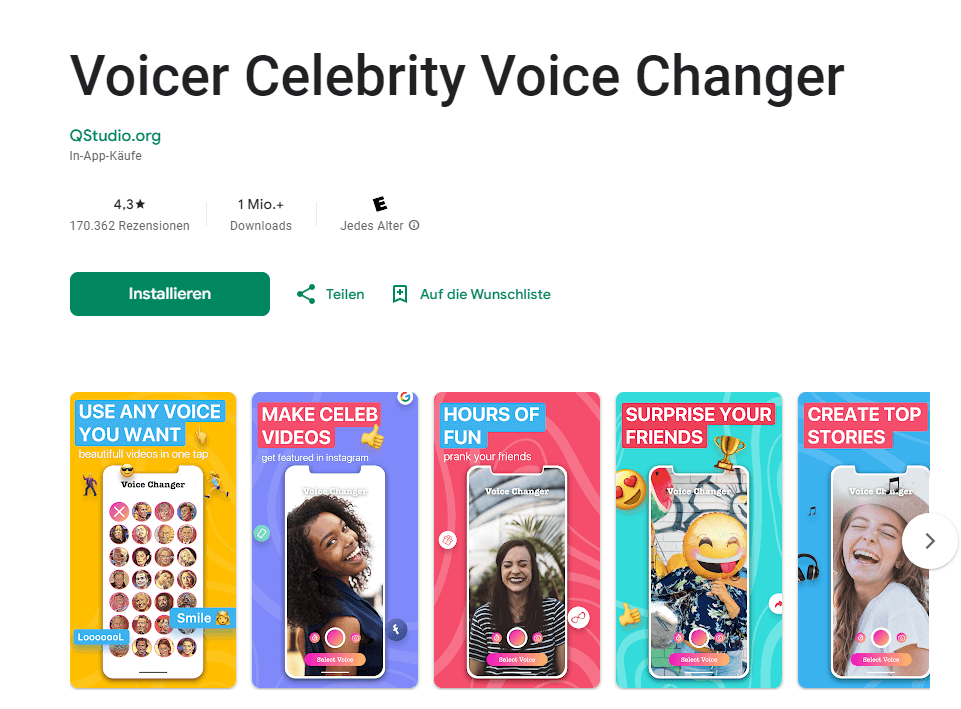 Voicer Celebrity Voice Changer berühmte personen sprechen lassen