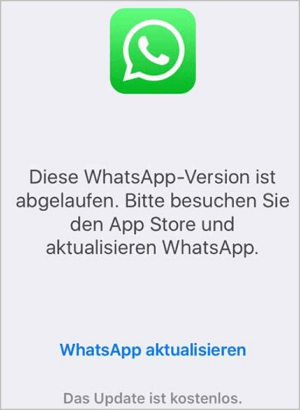Veraltetes Whatsapp