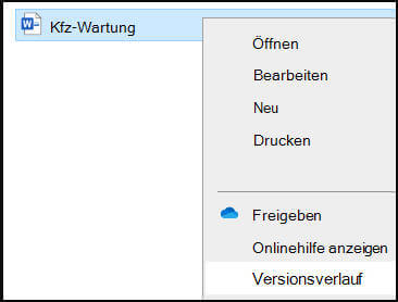 OneDrive Dateiversionverlauf