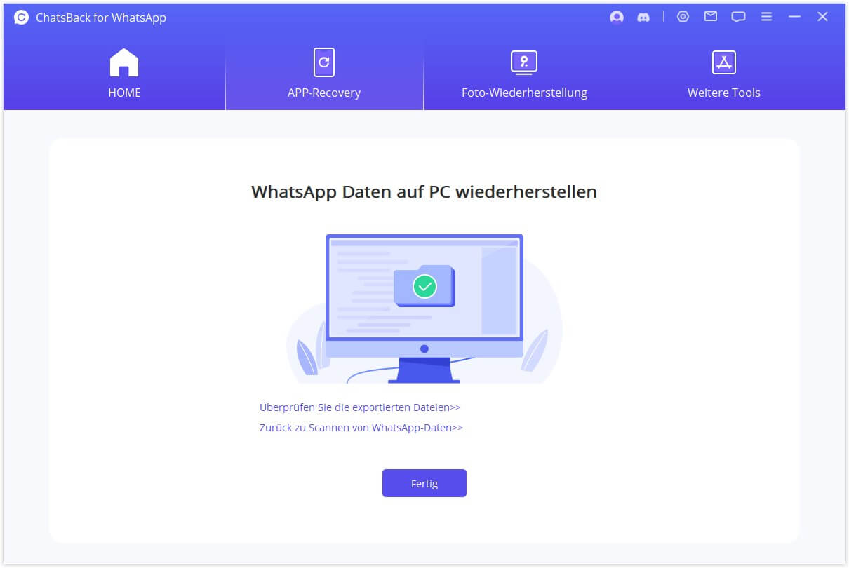 WhatsApp-Daten auf PC wiederherstellen