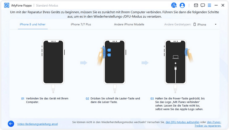iPhone Software Update hÃ¤ngt verbinden Sie Ihr iPhone mit Fixppo