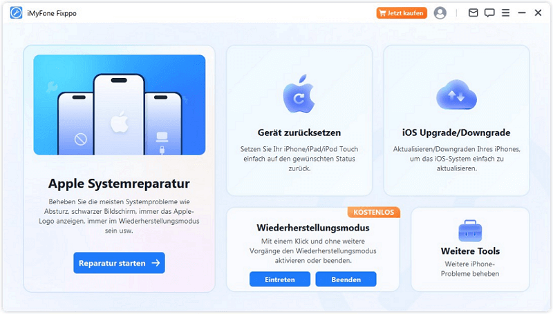 iMyFone Fixppo iOS-GerÃ¤t zurÃ¼cksetzen
