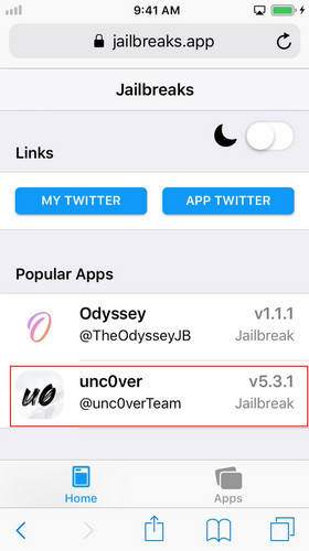 Unc0ver jailbreak application