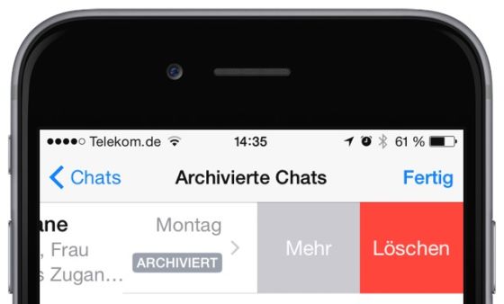Komplette WhatsApp-Chats am iPhone löschen