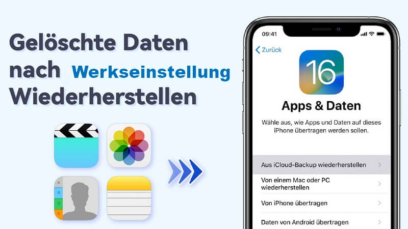 So kann man iPhone nach Werkseinstellung Daten retten (iOS 16)