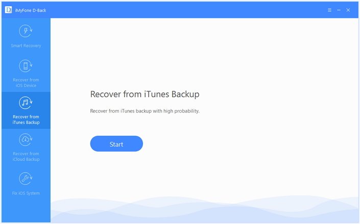 Recover data from iTunes backup