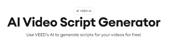 veed script generator