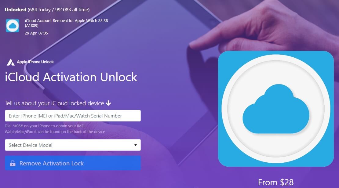 Unlock apple watch on sale icloud