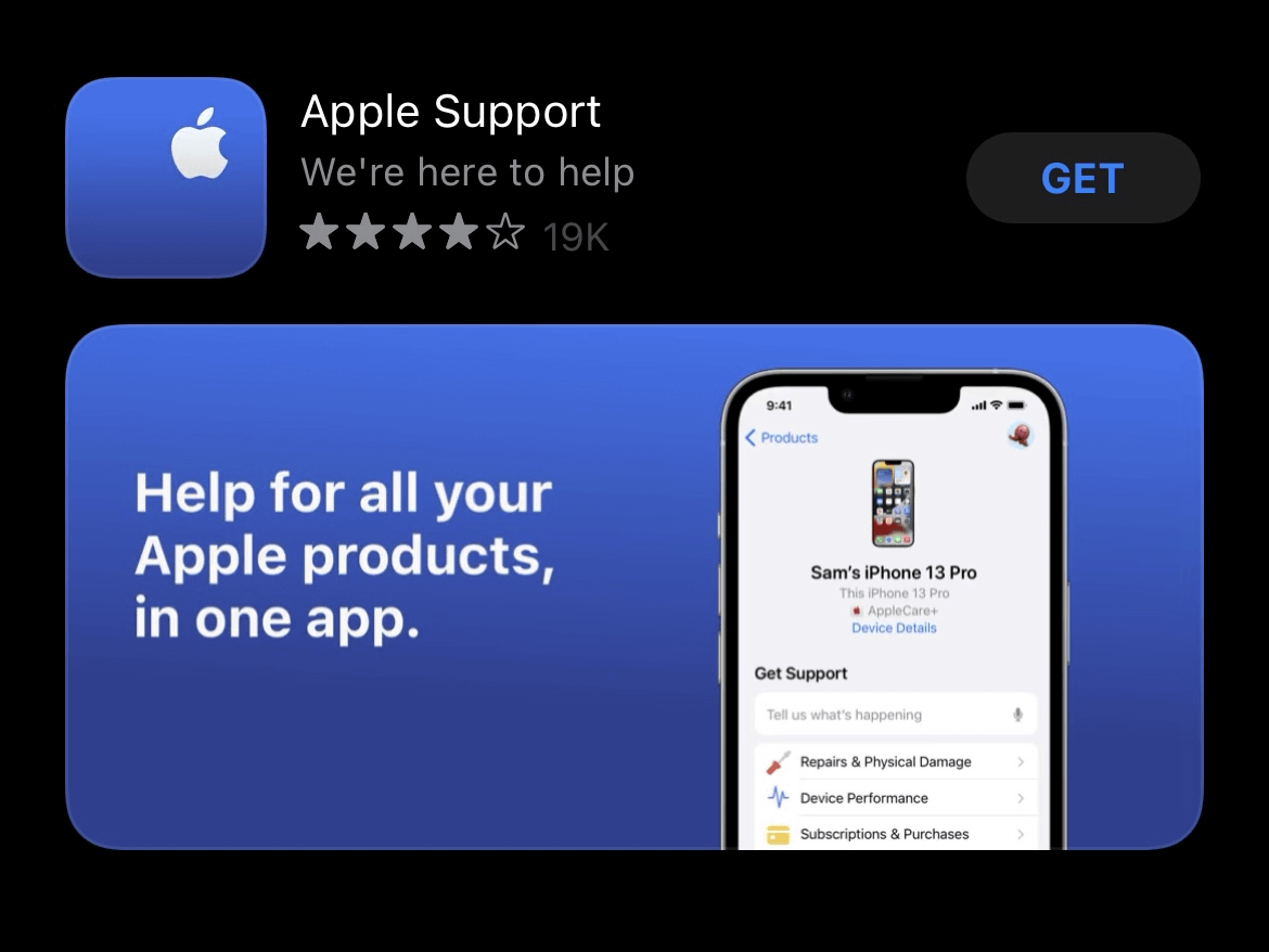 Apple Support app