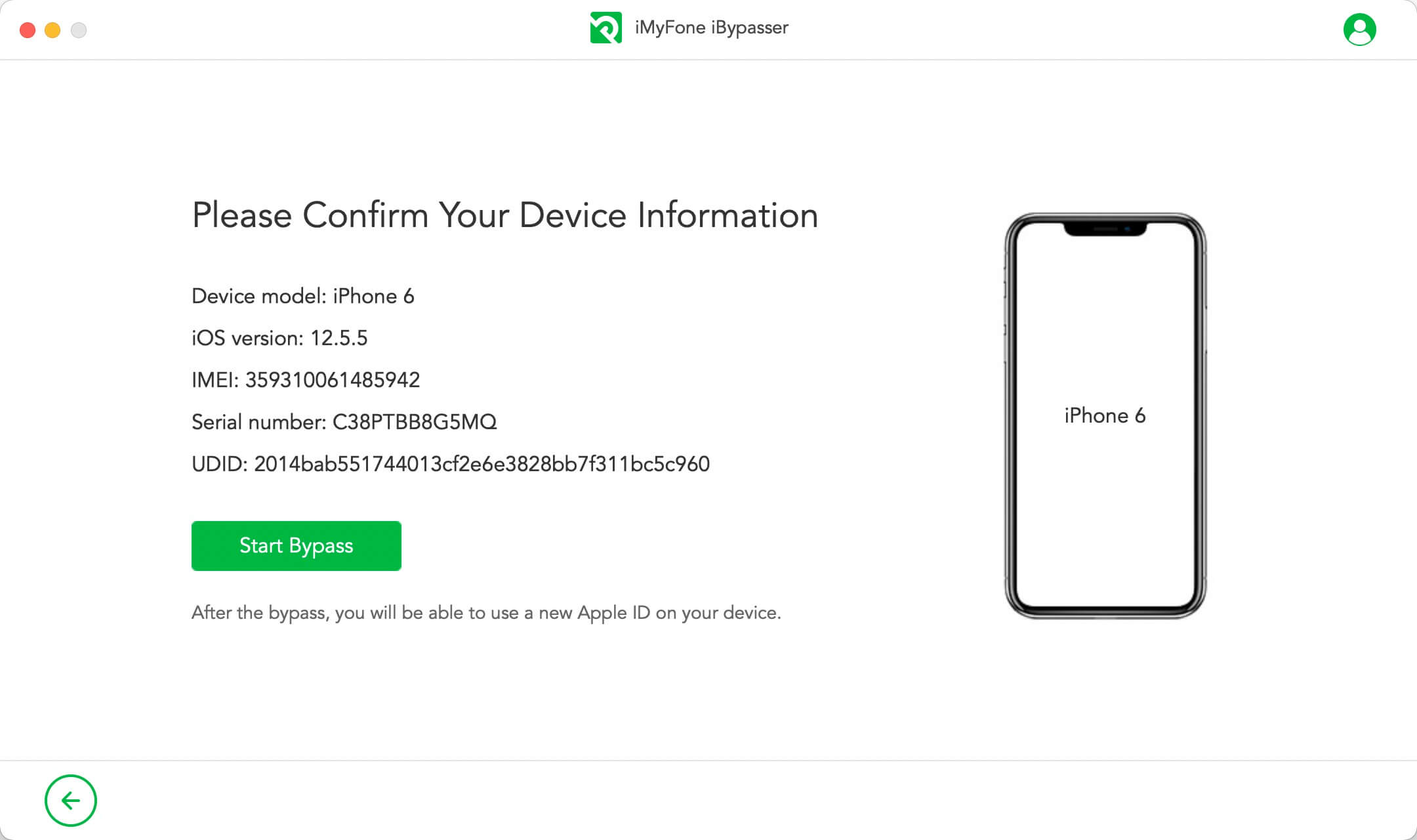 confirm your device information
