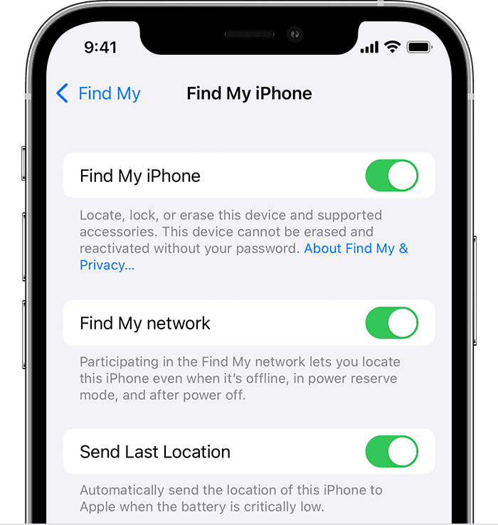 find my iphone work sim card removed