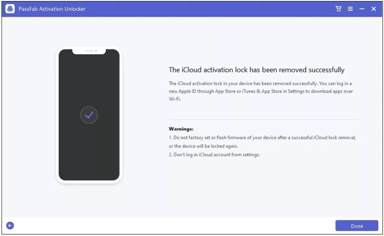 remove icloud activation lock successfully