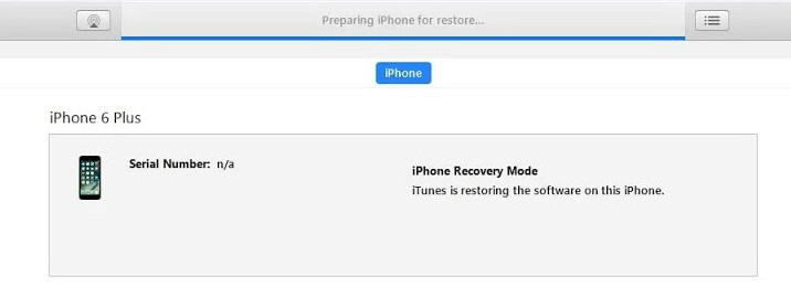 preparing iphone for restore